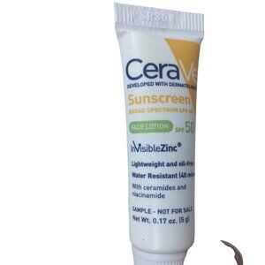 CeraVe Sunscreen Face Lotion Sample Set SPF 50 Broad Spectrum UVA/UVB Protection